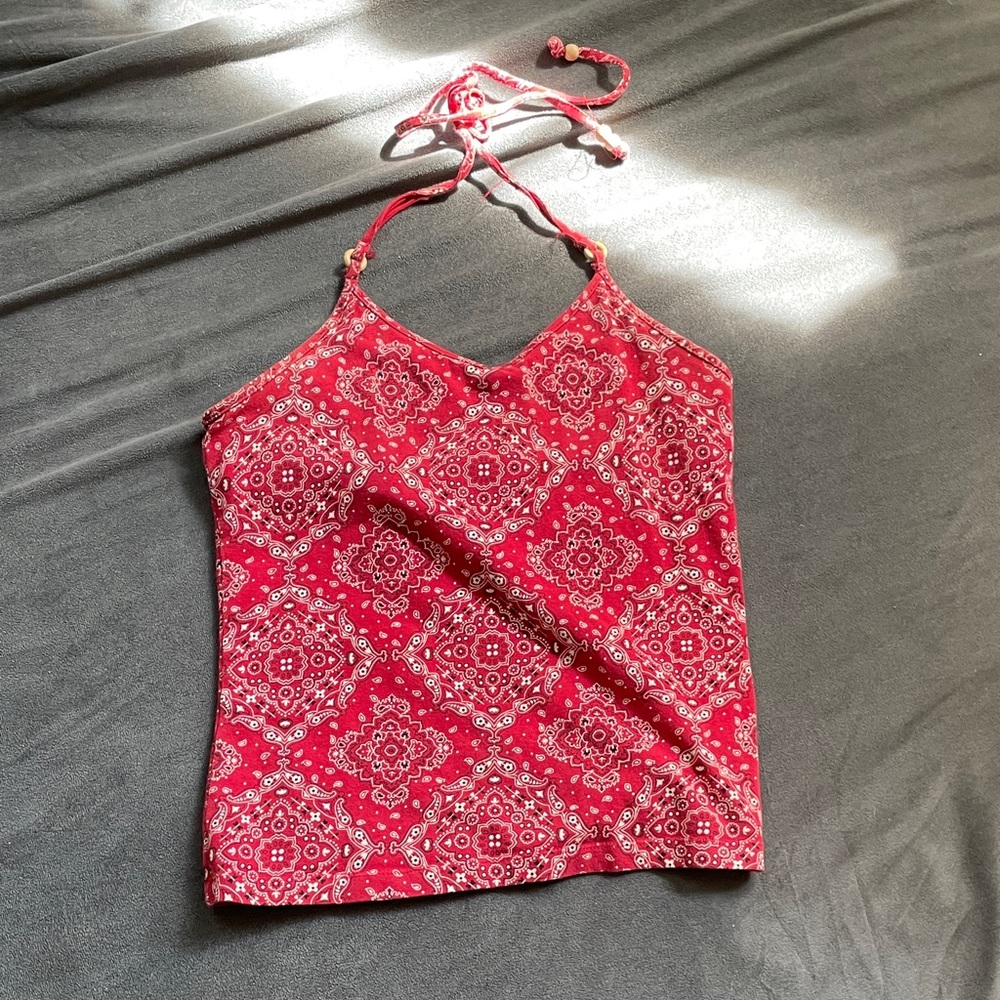 Old Navy Red Paisley Camisole